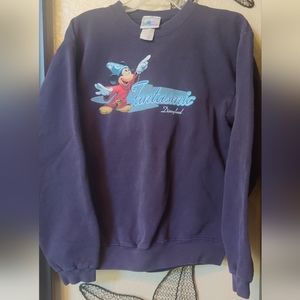 Vintage Fantasmic Wizard Magician Micky Mouse Disneyland Sweatshirt Disney